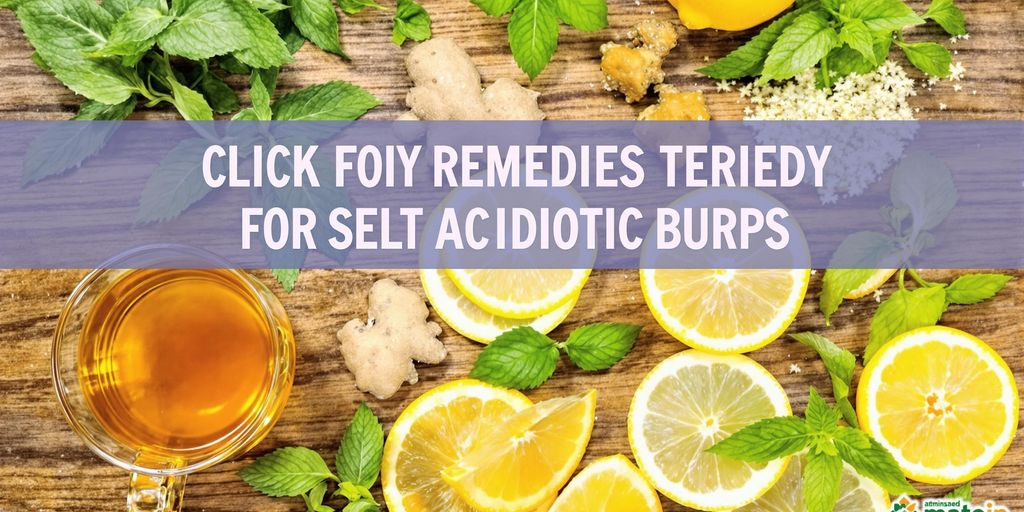 Natural ingredients for home remedies against acidic burps.